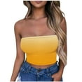 thumbnail image 1 of Tube Top for Women, Sleeveless Strapless Solid Color Polyester Top with Elastic Band, Regular Length, Black L, 1 of 5