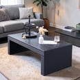 thumbnail image 2 of Hassch Simple Coffee Table, 47.6 Inch Rectangle Cocktail Table, Modern Center Table for Living Room, Black, 2 of 8