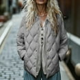 thumbnail image 6 of CHUMUD Womens Lightweight Quilted Jacket Fall Button Down Diamond Puffer Jackets Winter Warm Padded Coat with Pockets, 6 of 9