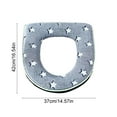 thumbnail image 3 of Costeam Luminous Toilet Seat Washable Household Toilet Seat Warm Winter Plush Zipper Widespread Toilet Seat for Bathroom Decoration Night Light, 3 of 6