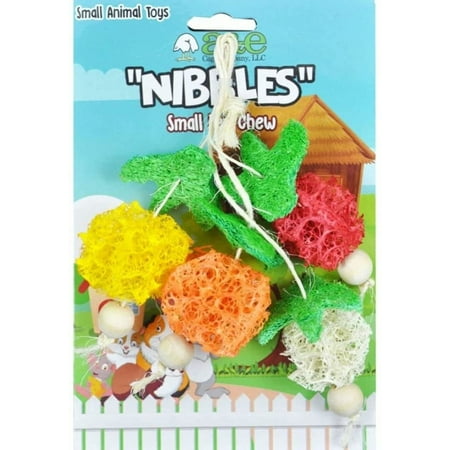 AE Cage Company Nibbles Fruit Bunch Loofah Chew Toy [Small Pet Chew Toys, Small Pet Supplies] 9 count (9 x 1 ct)