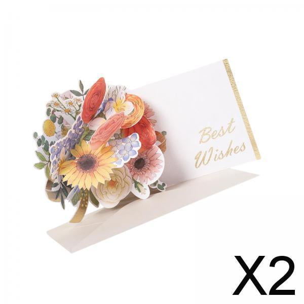 Tarjetas de Felicitación de Flores Emergentes Soledad 3D para El Día de La Madre 2 piezas