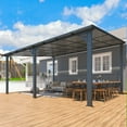 thumbnail image 5 of AECOJOY 12' x 16' Hardtop Gazebo Outdoor Aluminum Pergola ​For Garden, Patio, Backyard-​Black, 5 of 9