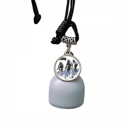 

Bicycle Racing Match Art Deco Fashion Wind Chimes Bell Car Pendant