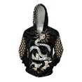 thumbnail image 3 of Sudadera con capucha y cremallera de otoño para hombre, sudadera con capucha de araña, ropa Y2k, ropa con estampado de serpiente blanca para hombre, sudadera con capucha, 3 of 5