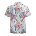 thumbnail image 3 of High Quality Hawaiian Shirts for Men Short Sleeve Aloha Beach Shirt Floral Summer Casual Button Down Shirts Blouses V3DOJO, 3 of 7