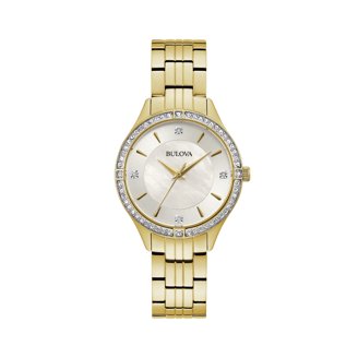 Bulova Crystal Silver Stainless Steel Quartz Watch Bulova Octava Silver Diamond Stainless Steel Crystal Watch  main image 2