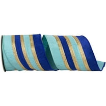 Reliant Ribbon - 94427W-053-10D, Ribbon, Blue, 4 Inch, 5 Yards