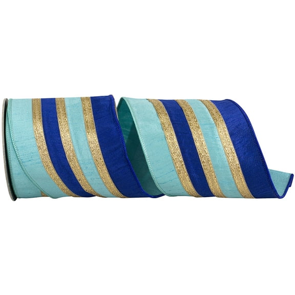 Reliant Ribbon - 94427W-053-10D, Ribbon, Blue, 4 Inch, 5 Yards