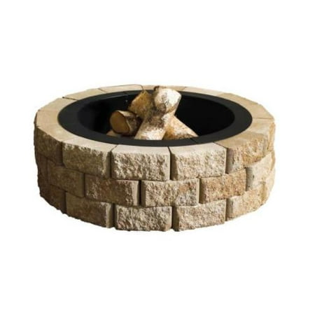 New Hudson Stone 40 in. Round Fire Pit Kit