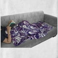 thumbnail image 6 of Dark Purple Soft Flannel Fleece Throw Blanket, Lilac Strokes Curvy Swirls and Motifs Vintage, Cozy Plush for Indoor and Outdoor Use, 70" x 90", Fuchsia Blue Violet, by Ambesonne, 6 of 6