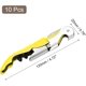 thumbnail image 2 of 10Pcs 5" Wine Openers Waiter Corkscrew Professional Red Wine Bottle Opener Double Hinged with Foil Cutter for Servers Bartender, Yellow, 2 of 5