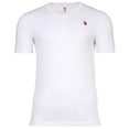 thumbnail image 2 of U.S. POLO ASSN. Camisetas para hombre, pack de 2 - cuello en V, logo bordado, algodón Blanco M (Medium), 2 of 3