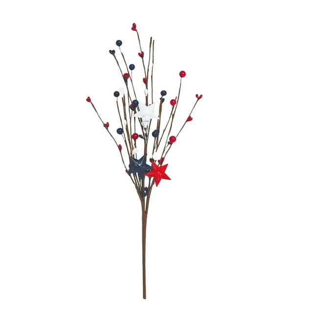 Décoration Maison Moderne, Fleur de Simulation Étoile Jour de l'Indépendance Bleu Blanc et Rouge
