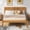 Oak, variant on Sailvan Twin Wood Platform Bed Frame with Headboard and Slat Support, No Box Spring Needed Oak
