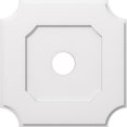 thumbnail image 1 of Ekena Millwork CMP22LE-04000 22 in. OD x 4 in. ID Carré Locke Architectural Grade PVC Contemporain Plafond Médaillon, 1 of 4
