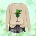 thumbnail image 1 of TaTaai Womens St Patricks Day Sweatshirt Long Sleeve Crewneck Casual Loose Fit Pullover Top Celtic Knot Print Holiday Wear Gift, 1 of 5
