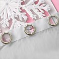 thumbnail image 4 of jejeloiu Chic Snowflake Black Out Curtains,Merry Christmas Curtains Pack of 2 (42x63 Each),Pink White Lines Bedroom Curtains For Teens,Ultra Soft Home Decor, 4 of 6