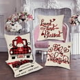 thumbnail image 4 of Wovilon 2024 New Arrival Valentines Day Pillow Covers 18x18, Black and Red Lattice Nylon Throw Pillows Cover for Valentines's Day Gift Mother's Day Gift (4PCs), 4 of 9