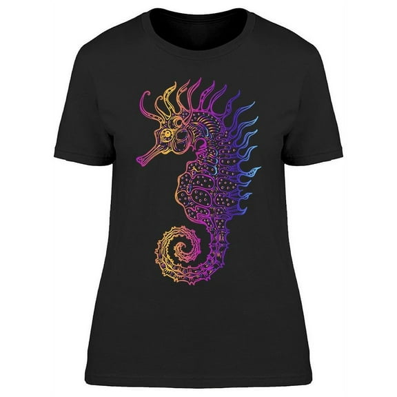 Seahorse Gradient Drawing  T-Shirt Women -Image by Shutterstock, Female x-Large