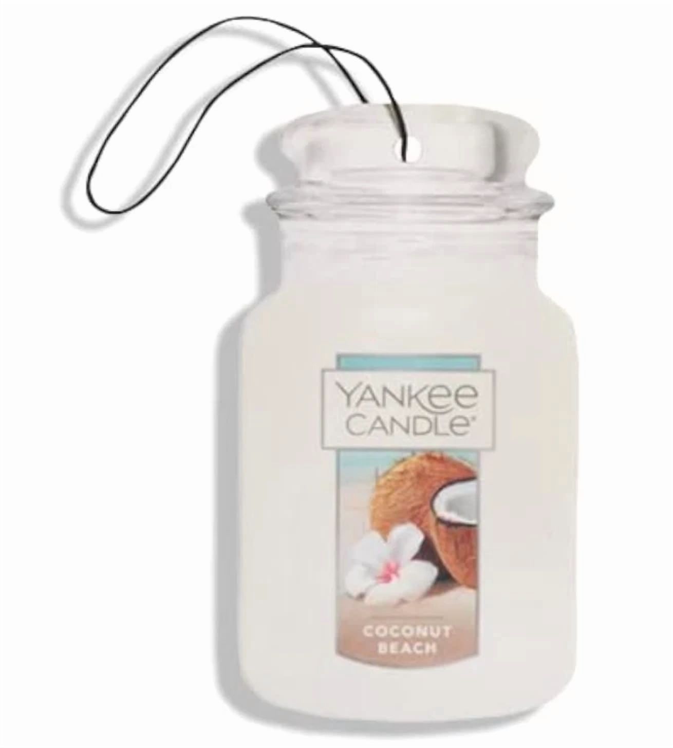 KLYNE - Yankee Candle Coconut Beach Paper Car Jar Air Freshener * X 4