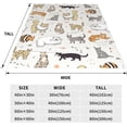 thumbnail image 3 of Doodle Cat Blanket Gifts for Kids Adults Soft Warm Lightweight Cozy Animal Cartoon Cat Throw Blankets for Couch Bedroom Sofa Living Room Decor 50x60in, 3 of 6
