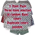 thumbnail image 2 of ToBeInStyle Boy's Pack of 3 Button Front Plaid Boxer Shorts - X-Large, 2 of 7