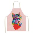 thumbnail image 1 of Kitchen Apron Cartoon Cat Print Sleeveless Colorful Apron Dinner Party Cooking Apron Adult Baking Accessories Delantal Cocina, 1 of 7