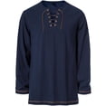 thumbnail image 4 of Camisa de disfraz JEMITOP Renaissance Pirate Viking Blue Navy S para hombre, 4 of 7