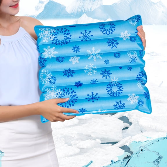 FEOLGEHLY 17.7×17.7 Inch Cooling Mat for Dogs, Cool Pillow Ice Pillow,Water Cooling Seat Cushion for Office Chair & Car Chair Pads, Soft Summer Ice Water Pad,Office,Car