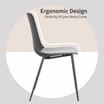 thumbnail image 6 of Set of 2 Modern Dining Kitchen Chairs Plastic Molded Armless Side Chairs with Metal Legs For Indoor Outdoor Patio, 6 of 12