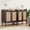 Walnut, variant on Farini Sideboard Buffet Cabinet Bar Cabinets with Rattan Decorated Doors(Black)