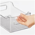 mDesign Kitchen Plastic Storage Organizer Bin, Open Dip Front and ...