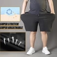 thumbnail image 5 of Summer Zipper Pockets Elastic Band Shorts High Elasticity Washable Pants for Fitness Gym Wear, 5 of 5