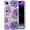 Purple, variant on Case for iPhone 16/plus/pro/max/e, Colorful Retro Oil Painting Printed Flower Laser Glossy Pattern Cute Curly Wave Edge Exquisite Phone Cover Stylish Durable TPU Protective Case for Girl Women