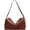 Brown, variant on CoCopeaunts Women Large Capacity Crossbody Bag Men Faux Leather Travel Weekend Bag Zip Fashion Large Leather Bag