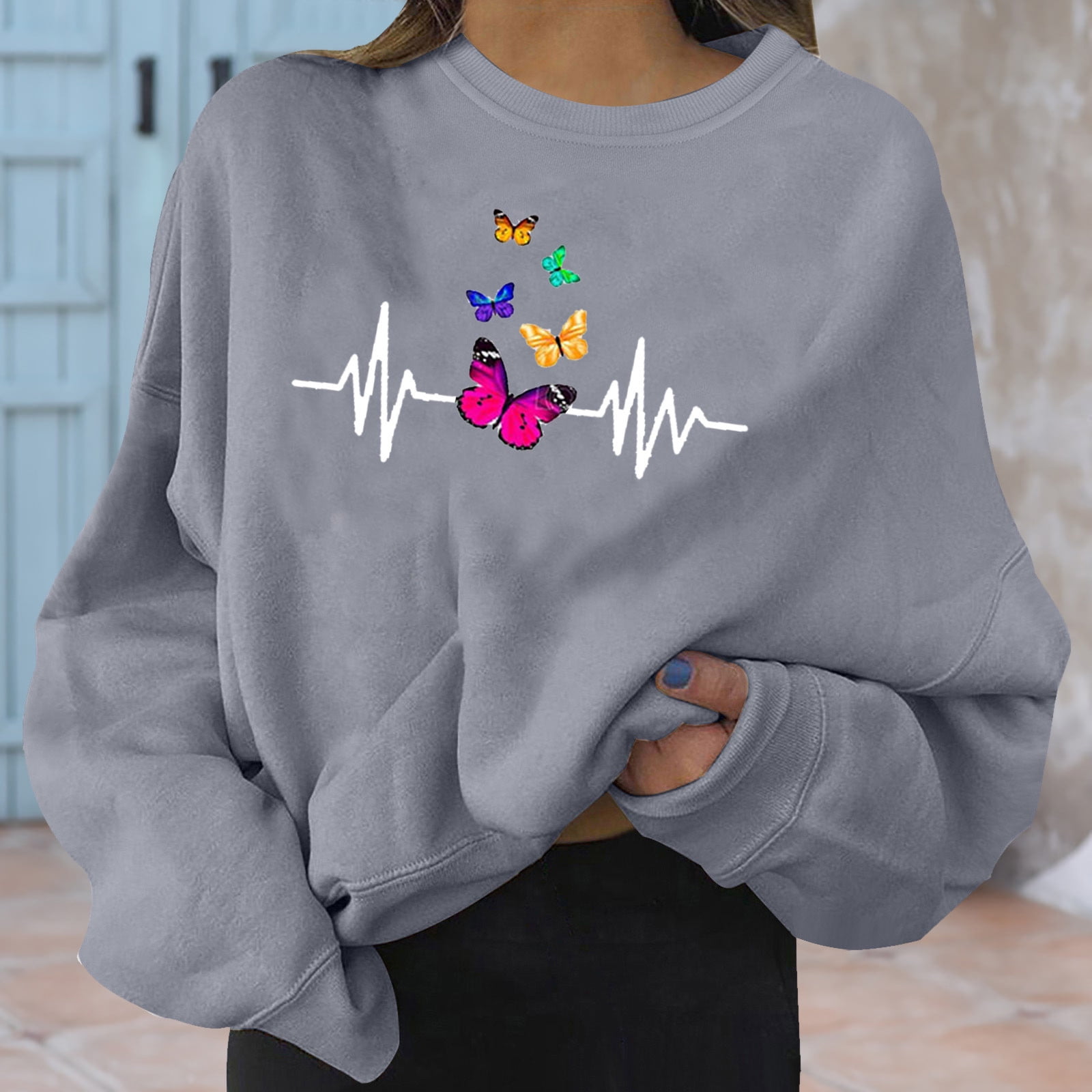 womens zip front sweatshirt no hood