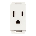 thumbnail image 1 of Contacto Eléctrico Leviton Stalo Kristalo Blanco 1/3", 1 of 3