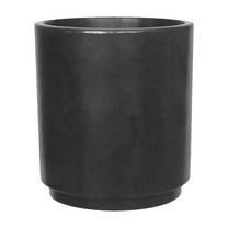 Ecobo 9.8 inches Eco-Friendly Round Pot Planter, Carioca Indoor/Outdoor use, Durable, Versatile & Lightweight, Designed by Brazilian Artisans, Contemporary All-Weather Design – Black