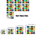 thumbnail image 3 of 10 Geometric Square Grid Pattern Wall Stickers, 15*15Cm, Pvc Adhesive Tile Stickers 10Pcs Geometric Square Grid Wall Stickers for Kitchen Floor Furniture, 3 of 7