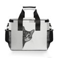 thumbnail image 7 of FORMRS Insulated Cooler Bag 24 Cans Capacity Soft Leakproof Lunch Box with Side Pockets, Black Cute Cat, 7 of 7