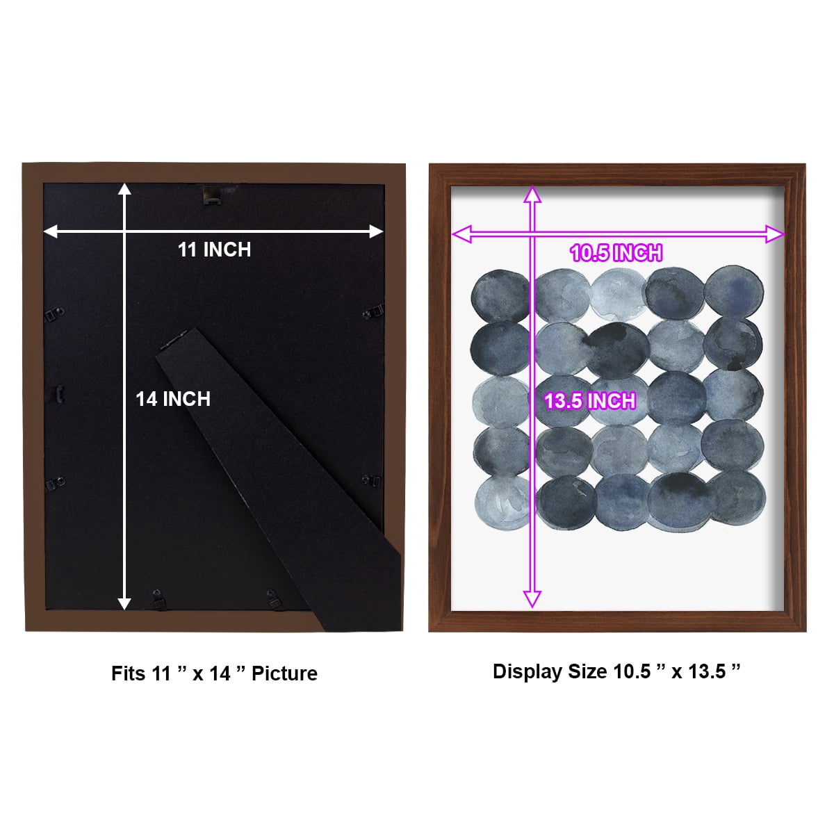 Blue Grey Density I -Framed Print w/glass-Chestnut