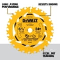 thumbnail image 2 of Hoja de sierra circular DEWALT DWA261224 6-1/2 pulg. 24T, 2 of 9