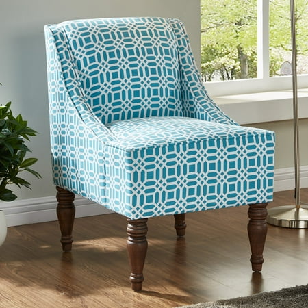 Phoenix Side Chair Script Aqua Square