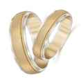 thumbnail image 2 of Pompeii3 Gold Matching His Hers Two Tone Wedding Band Ring Set, 2 of 2