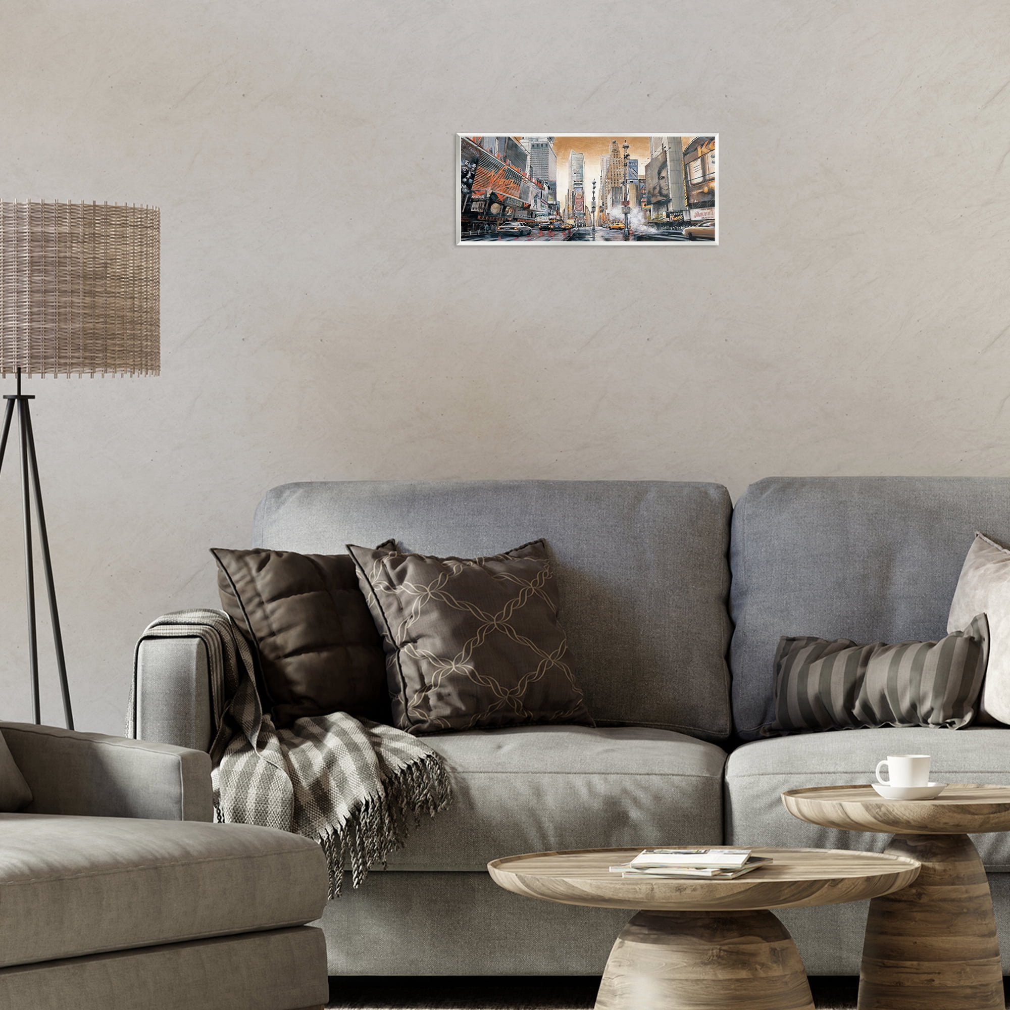 Stupell Industries New York Cityscape Scenery Painting Unframed Art Print Wall Art, 17 x 7