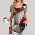 thumbnail image 5 of Sentuca Short Sleeve Casual Tops for Women Square Neck Soft Print Tops, 5 of 5