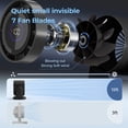 thumbnail image 6 of Suerbeaty Ultra Quiet Air Circulator Desk Fan - 100 Adjustable Speeds, 105°Manual Tilt, Portable Cooling Fan for Bedroom, Office, Kitchen, Travel & Camping, 6 of 7