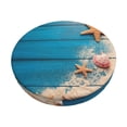 thumbnail image 6 of Uemuo Shells and Starfish Pattern Round Bar Stool Seat Covers Washable Stool Cushion Slipcover Elastic Bar Chair Covers-, 6 of 7