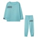 thumbnail image 3 of Conjunto de chándal de mujer con estampado de letras de 2 piezas: camiseta de manga larga con cuello redondo y pantalones holgados, informal/deportivo, otoño/invierno (S-XL), 3 of 6